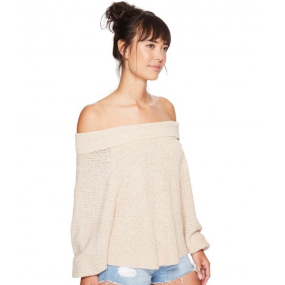 Free People chunky off the shoulder sweater